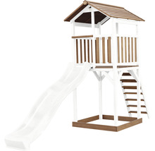Spielturm axi Beach Tower weiße Rutsche Holz braun weiß