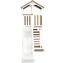 Spielturm axi Beach Tower weiße Rutsche Holz braun weiß