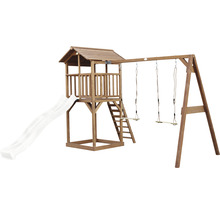 Spielturm axi Beach Tower mit Doppelschauke Holz braun weiß