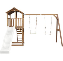 Spielturm axi Beach Tower mit Doppelschauke Holz braun weiß
