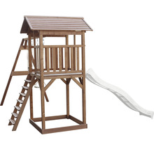Spielturm axi Beach Tower mit Doppelschauke Holz braun weiß