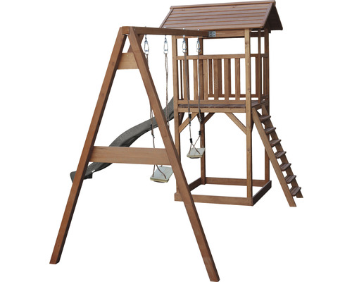 Tour de jeux avec balançoire et toboggan pour le jardin