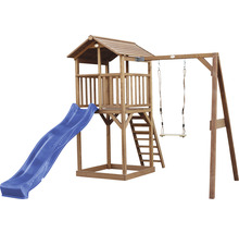 Spielturm axi Beach Tower mit Einzelschaukel Holz braun Rutsche weiß