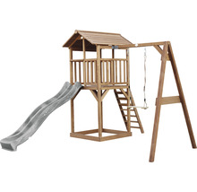 Spielturm axi Beach Tower mit Einzelschaukel Holz braun grau