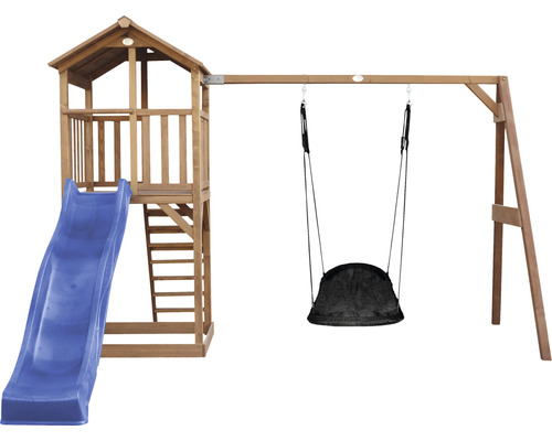 Tour de jeux avec toboggan et balançoire pour le jardin