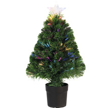 Dekorativer künstlicher Weihnachtsbaum mit Sternspitze im Topf