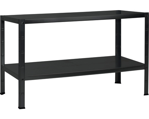 Étagère de base à emboîter Schulte noir structuré 43x120x40 cm 2 tablettes capacité de charge 130 kg Étagère de base à emboîter Schulte noir structuré 43x120x40 cm 2 tablettes capacité de charge 130 kg