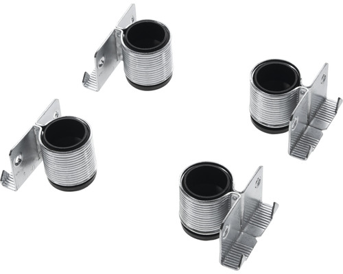 Ensemble de pieds de réglage OPTIFIT OPTIkult/OPTIhwr Quatre colliers de serrage métalliques pour la fixation de tuyaux