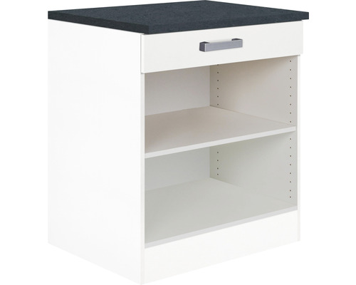 Optifit Regal Salo214 BxTxH 60 x 60 x 84,8 cm weiß matt zerlegt HWSA UR606-7+ Unterschrank mit Schublade und Regalböden