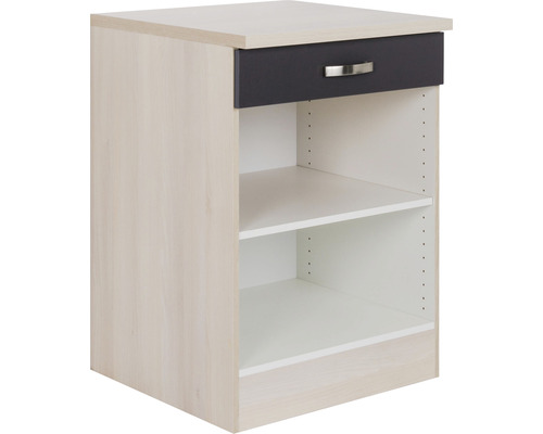 Meuble bas avec tiroir et étagères pour plus d''espace de rangement