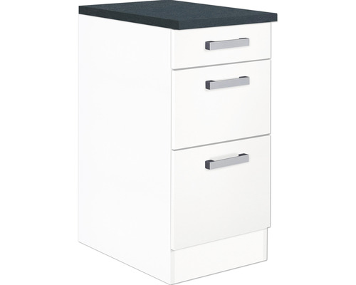 Optifit Schubladenunterschrank Salo214 BxTxH 40 x 60 x 84,8 cm weiß matt zerlegt HWSA U436-7+ Optifit Schubladenunterschrank Salo214 BxTxH 40 x 60 x 84,8 cm weiß matt zerlegt HWSA U436-7+