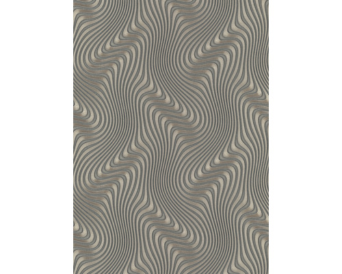 Papier peint intissé 10146-15 GMK Fashion for Walls 2 rayures vagues noir