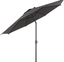 Parasol de jardin avec structure en métal et revêtement en tissu