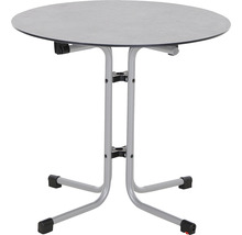 Runder Klapptisch mit Metallgestell