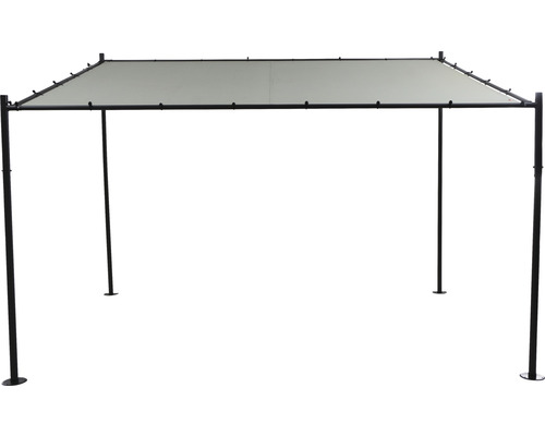 Pavillon Levino 300 x 400 cm polyester gris clair système d'enfichage