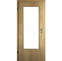 Porte en bois avec insert en verre