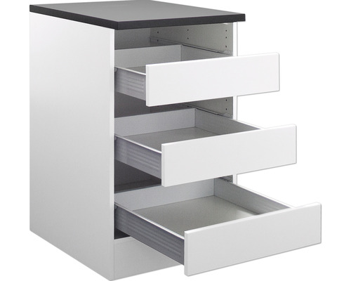 Optifit Schubladenunterschrank Salo214 BxTxH 60 x 60 x 84,8 cm weiß matt zerlegt HWSA US636-7+ Optifit Schubladenunterschrank Salo214 BxTxH 60 x 60 x 84,8 cm weiß matt zerlegt HWSA US636-7+
