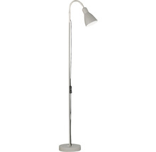 Lampadaire métal 1 ampoule h 1,21 m Lolland gris sable/ couleur nickel mat avec cordon avec interrupteur-thumb-3