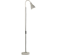 Lampadaire métal 1 ampoule h 1,21 m Lolland gris sable/ couleur nickel mat avec cordon avec interrupteur-thumb-1