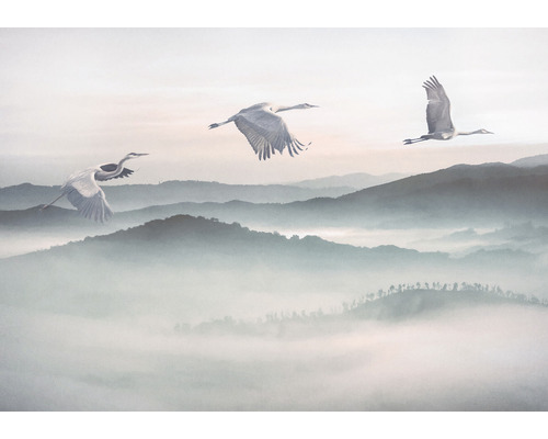 Papier peint panoramique intissé INX8-083 Ink Mystic Cranes 8 pcs. 400 x 280 cm