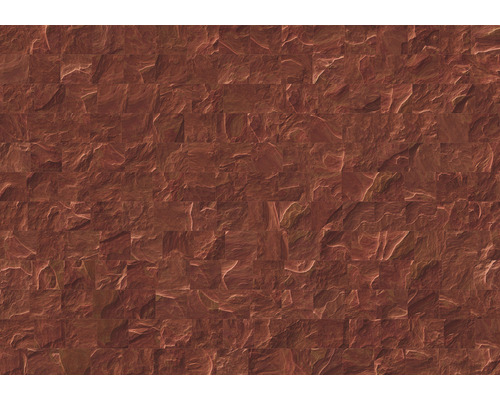 Papier peint panoramique intissé INX8-078 Ink Red Slate Tiles 8 pcs. 400 x 280 cm Mur en briques