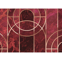 Tapete mit Marmor- und geometrischem Muster
