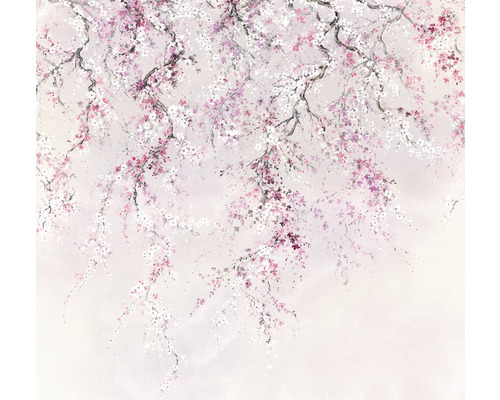 Papier peint panoramique intissé INX6-013 Ink fleurs de cerisier 6 pcs. 300 x 280 cm