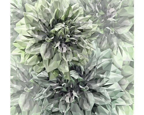 Papier peint panoramique intissé INX6-036 Ink Emerald Flowers 6 pcs. 300 x 280 cm
