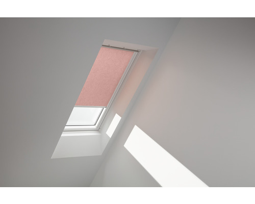 Store tamisant VELUX bois de rose uni manuel cadre aluminium RFL CK02 4168S