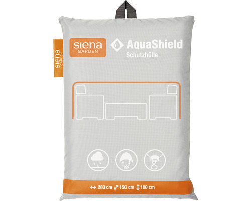 Housse pour groupe de sièges AquaShield Siena Garden gris 280 x 150 x 100 cm