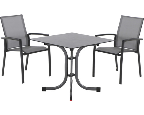 Kit Siena Garden Velia 2 fauteuils + table Sola 80 x 80 cm
