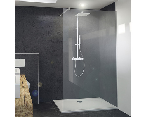 Cabine de douche Breuer Panorama 1000x2000 mm verre déco Bella C aspect chrome 3450005005005