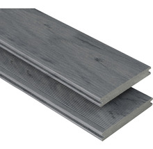 Lames de terrasse en composite bois avec une surface rainurée