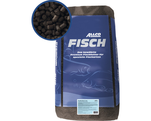 Nourriture pour poissons de bassin Allco Truite 5 mm 25 kg Sac d''aliments pour poissons de la marque Allco