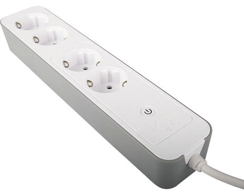 Bloc multiprise avec quatre prises et interrupteur