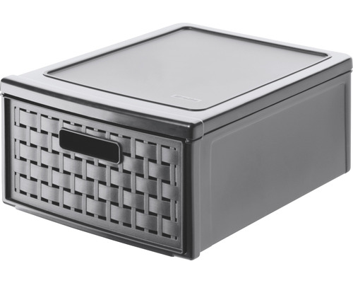 Boîte à tiroirs petit modèle COUNTRY anthracite 35x26x14,5 cm
