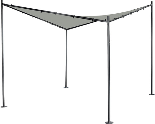 Pavillon Berlino 300 x 300 cm polyester gris clair système d'enfichage