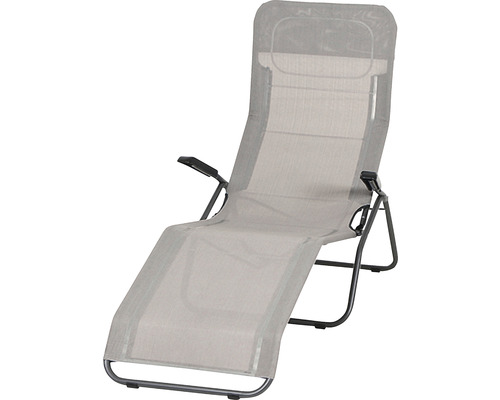 Chaise longue de jardin chaise longue relax Siena Garden Anco tissu textile anthracite