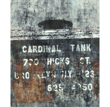 Detailaufnahme eines alten Wassertanks mit der Aufschrift Cardinal Tank, 700 Hicks Street, Brooklyn