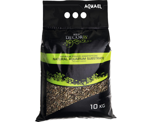 Substrat AQUAEL naturel multicolore 5-10 mm 10 kg Emballage Aqua Decoris Substrat naturel pour aquarium, 10 kilogrammes