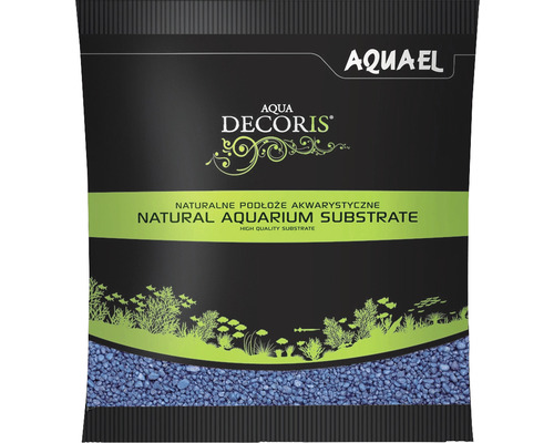 Gravier pour aquariums AQUAEL Aqua Decoris 2-3 mm 1 kg bleu Substrat naturel pour aquarium Aquael Aqua Decoris dans un emballage