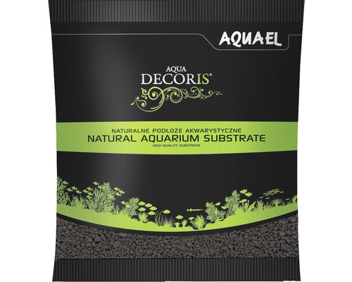 Gravier pour aquariums AQUAEL Aqua Decoris 2-3 mm 1 kg noir Emballage substrat d''aquarium naturel Aqua Decoris