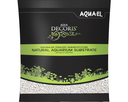 Gravier pour aquariums AQUAEL Aqua Decoris 2-3 mm 1 kg blanc Emballage substrat naturel pour aquarium Aqua Decoris