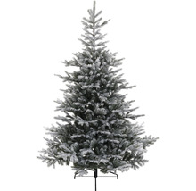 Verschneiter künstlicher Weihnachtsbaum mit Ständer