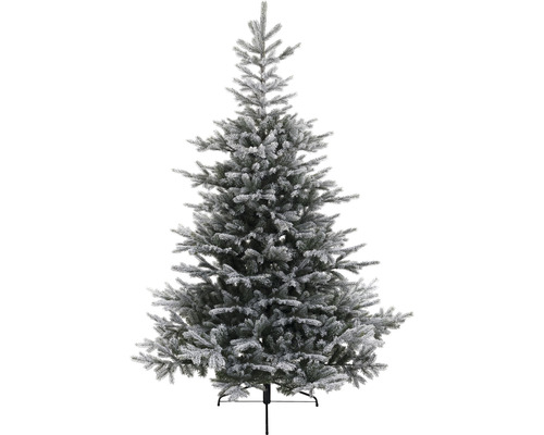 künstlicher Weihnachtsbaum Tannenbaum Everlands Grandis fir Ø 150 cm H 210 cm weiß Verschneiter künstlicher Weihnachtsbaum mit Ständer
