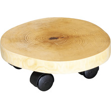 Support à plantes en bois avec roulettes