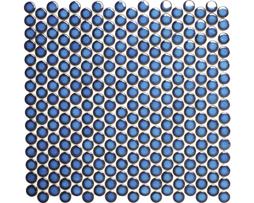 Mosaïque en céramique Bouton 451 bleu cobalt brillant 32x30,5 cm