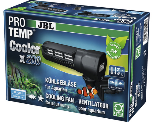 Ventilation de refroidissement JBL Protemp Cooler x200 (Gen 2) Ventilateur de refroidissement JBL Pro Temp Cooler X200 pour aquariums, convient aux aquariums de 60 à 200 litres
