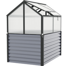 Serre surélevée avec cadre en aluminium et panneaux en polycarbonate
