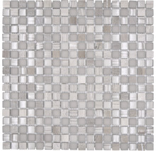 Mosaikfliese aus Glas und Naturstein
